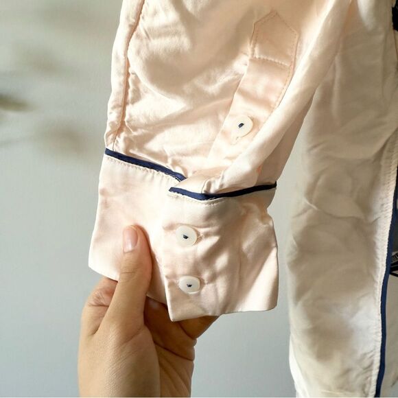 By Anthropologie Long-Sleeve Buttondown Pajama Shirt Medium - Picture 4 of 7